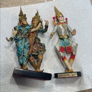 Vintage Thai dancing Figurines